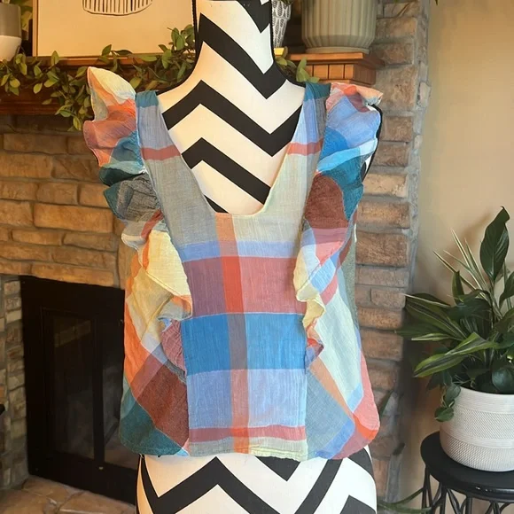 Anthropologie Maeve Drive-In‎ Plaid Tank - Picture 5 of 10